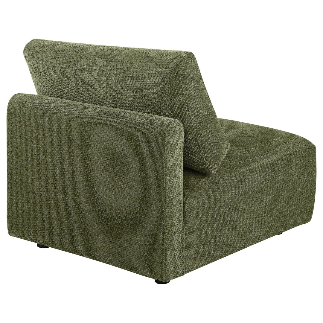 Elysia Fabric Upholstered Modular Armless Chair Green - What&