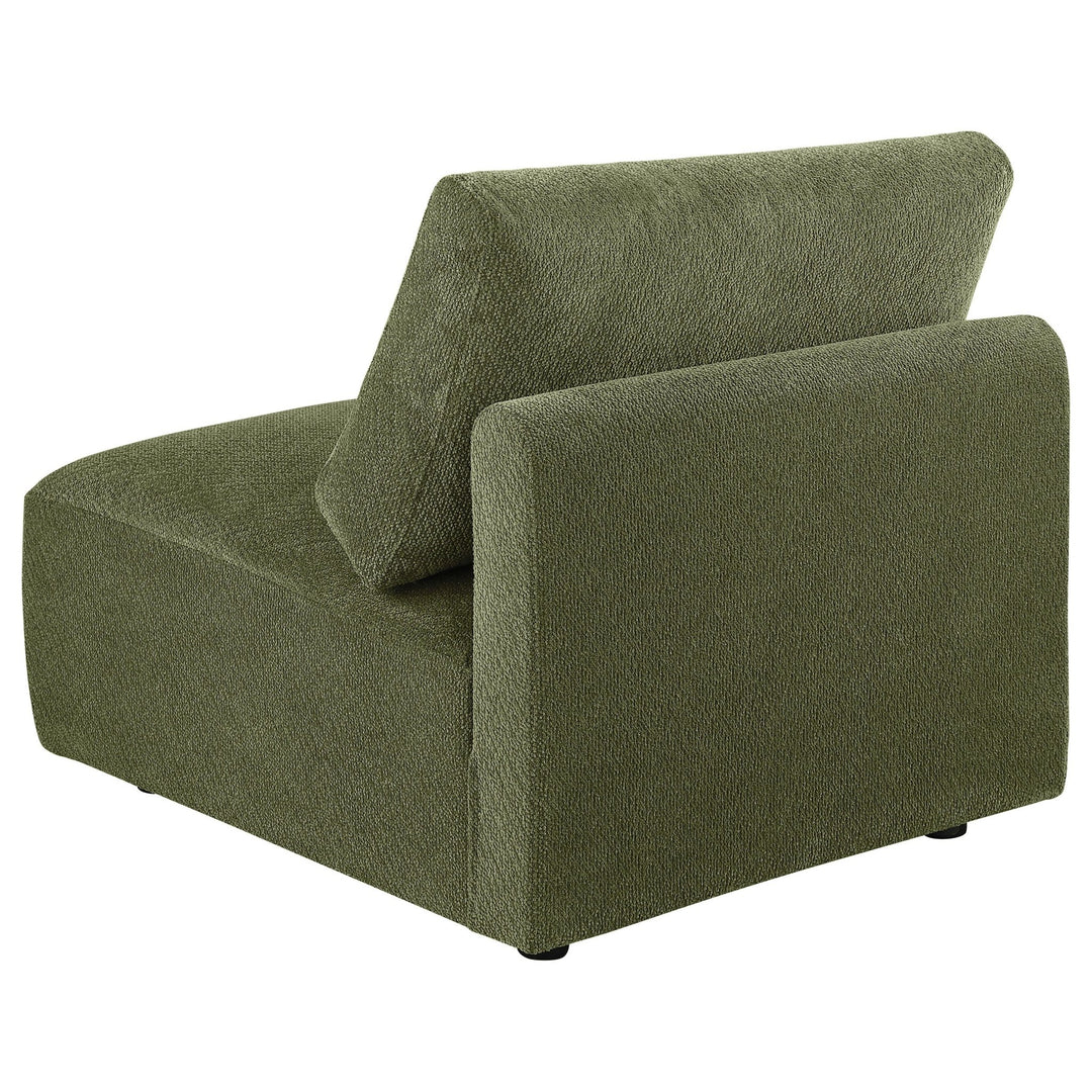 Elysia Fabric Upholstered Modular Armless Chair Green - What&