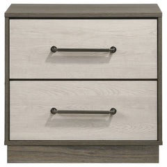 Fenwick 2-drawer Nightstand Bedside Table Grey Oak - What&