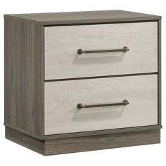 Fenwick 2-drawer Nightstand Bedside Table Grey Oak - What&