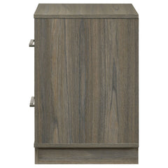 Fenwick 2-drawer Nightstand Bedside Table Grey Oak - What&