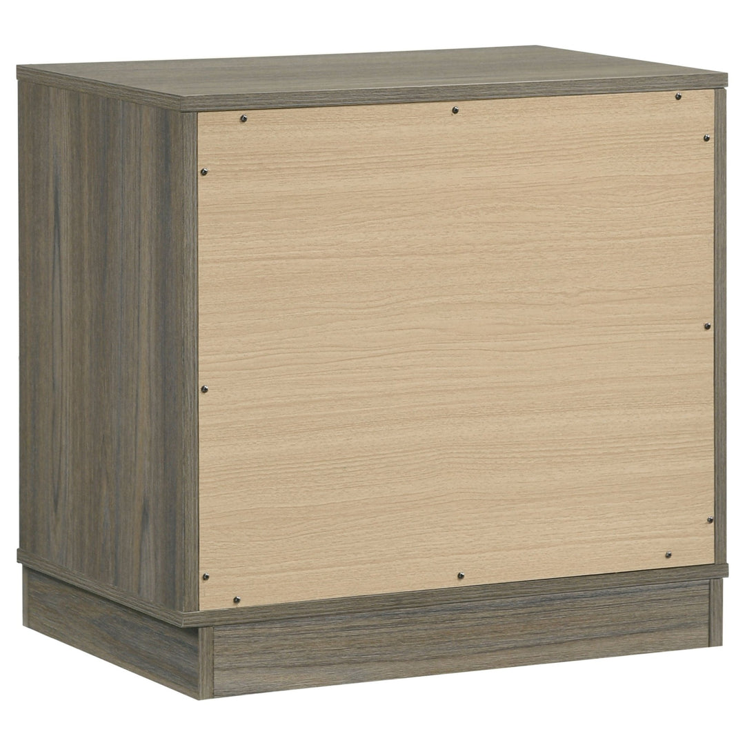 Fenwick 2-drawer Nightstand Bedside Table Grey Oak - What&