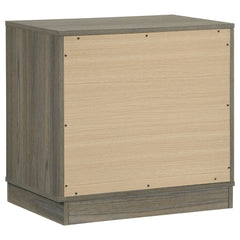 Fenwick 2-drawer Nightstand Bedside Table Grey Oak - What&