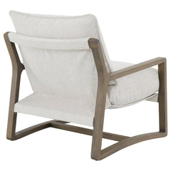 Geneva Boucle Upholstered Wood Arm Accent Chair Sand - What&