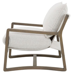 Geneva Boucle Upholstered Wood Arm Accent Chair Sand - What&