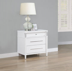Gracemont 3-drawer Bedroom Nightstand Bedside Table White - What&