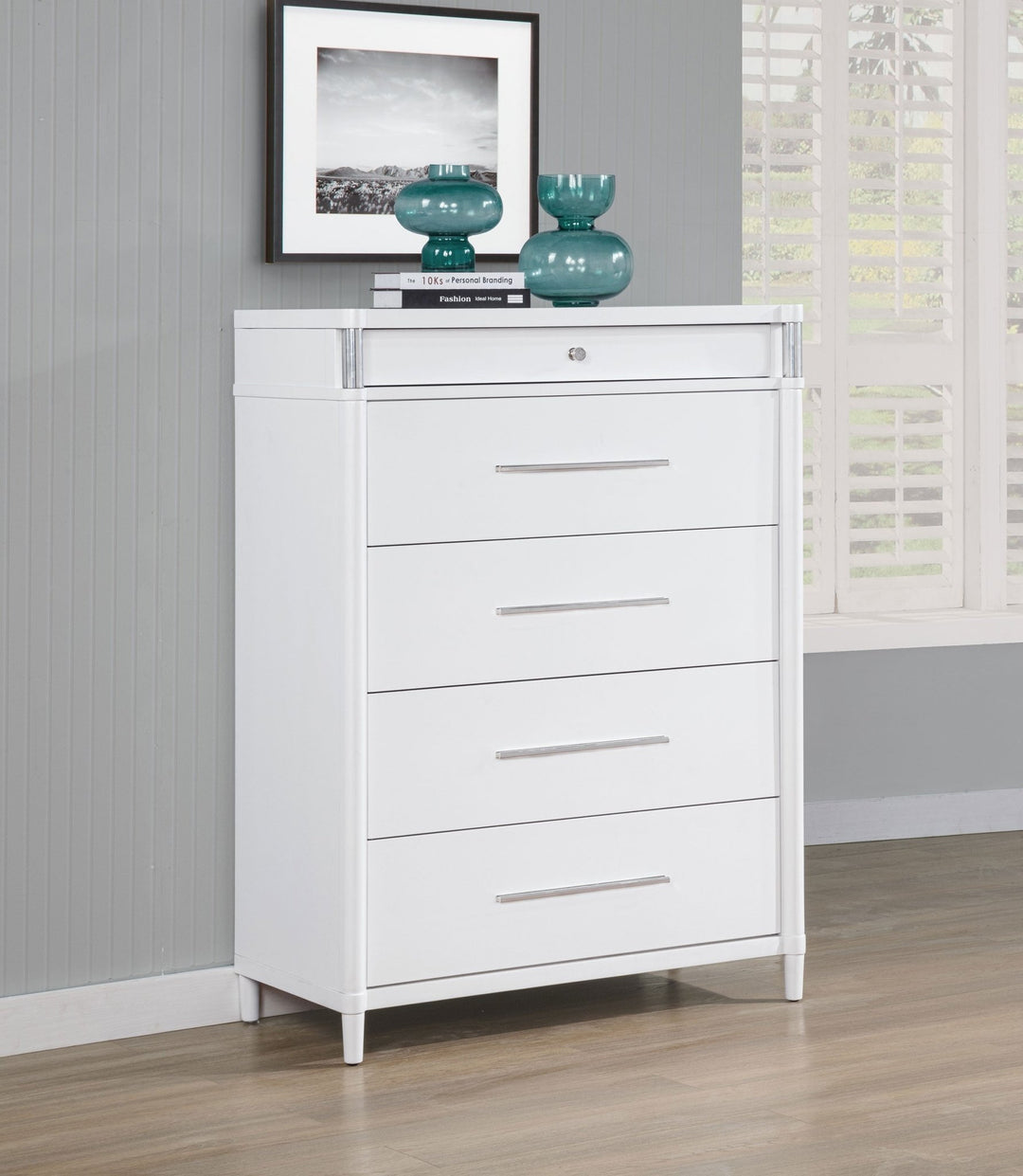Gracemont 5-drawer Bedroom Chest of Drawers White - What&