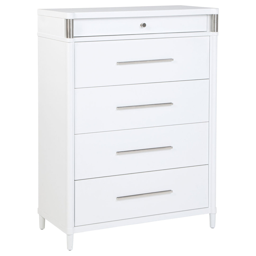 Gracemont 5-drawer Bedroom Chest of Drawers White - What's New Furniture Portland