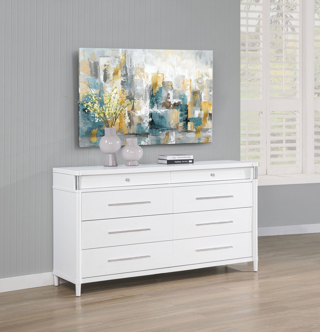 Gracemont 8-drawer Bedroom Dresser Cabinet White - What&
