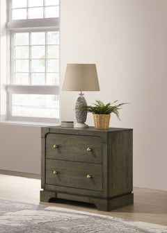 Gran Park 2-drawer Nightstand Bedside Table Dark Cocoa - What&