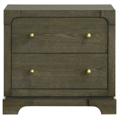 Gran Park 2-drawer Nightstand Bedside Table Dark Cocoa - What&