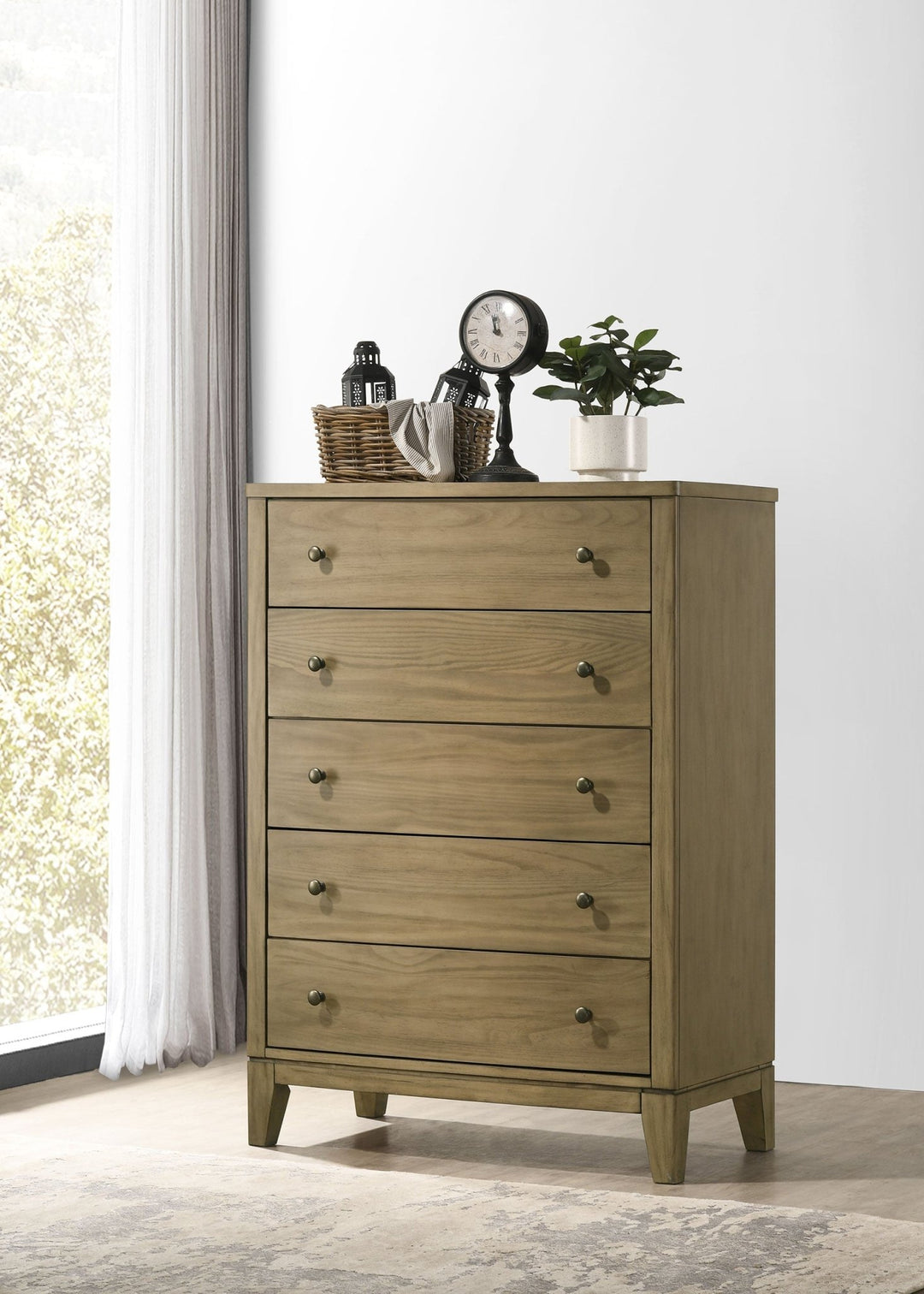 Granada 5-drawer Bedroom Chest of Drawers Natural Pine - What&