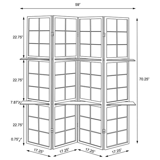 Iggy 4 - Panel Room Divider Folding Shoji Screen - Whats New Furniture - Portland, Oregon