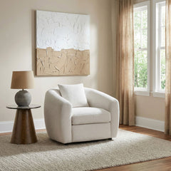 Isabella Fabric Upholstered Accent Chair Sand - What&
