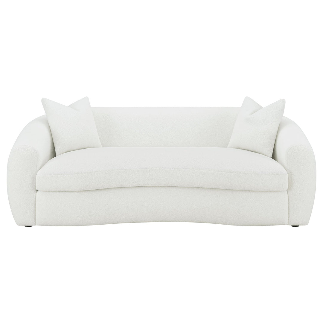 Isabella Faux Sheepskin Upholstered Sofa Natural - What&