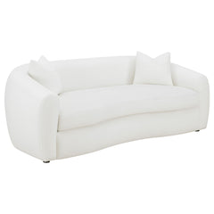 Isabella Faux Sheepskin Upholstered Sofa Natural - What&