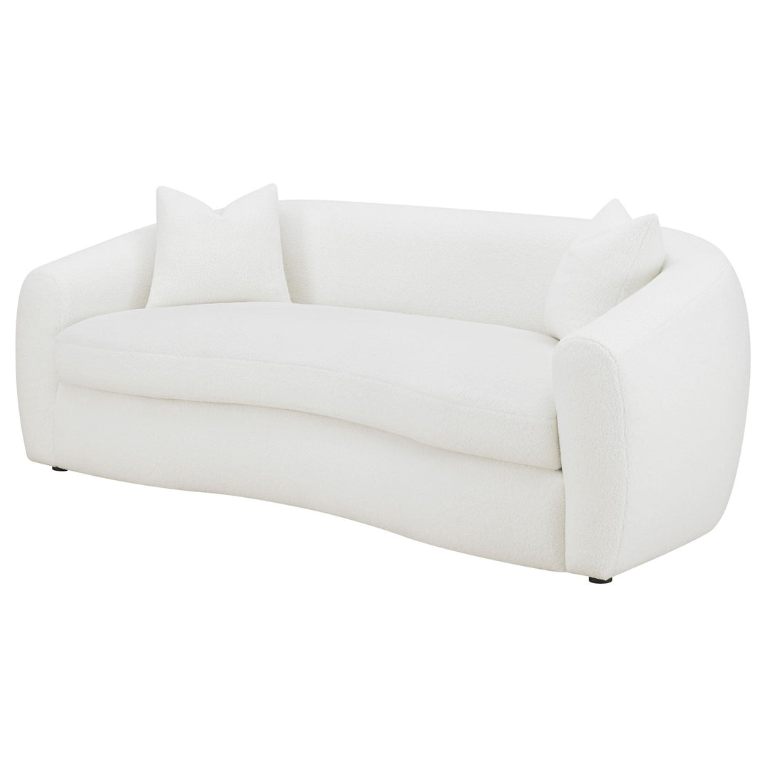 Isabella Faux Sheepskin Upholstered Sofa Natural - What&