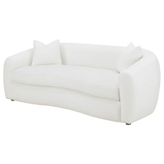 Isabella Faux Sheepskin Upholstered Sofa Natural - What&