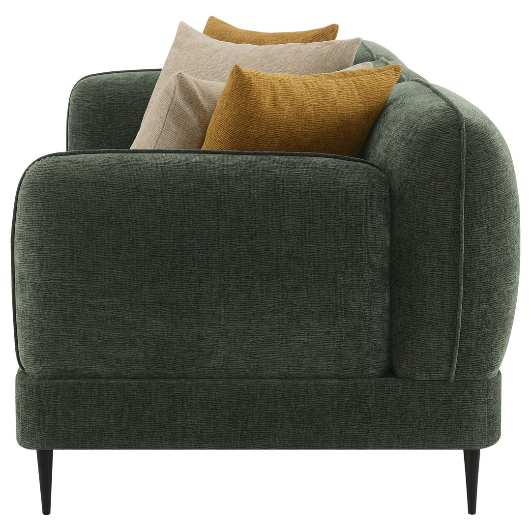 Jade Chenille Upholstered Modern Track Arm Sofa Green - What&