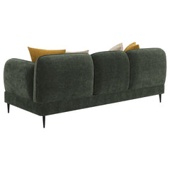Jade Chenille Upholstered Modern Track Arm Sofa Green - What&