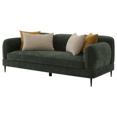 Jade Chenille Upholstered Modern Track Arm Sofa Green - What&