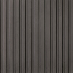 Close-up of the reeded charcoal drum base on the Jason end table