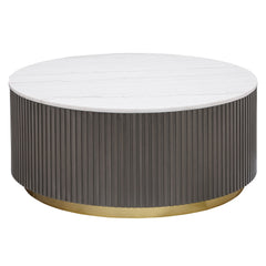 Jason Round White Marble Top Coffee Table Charcoal - What&