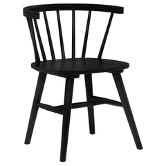 Jeffries Windsor Wood Dining Side Chair Black (Set of 2) - What&