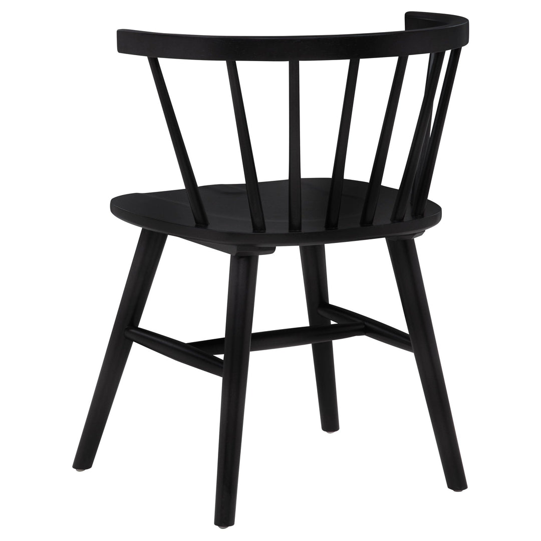Jeffries Windsor Wood Dining Side Chair Black (Set of 2) - What&