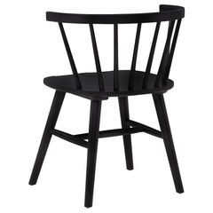 Jeffries Windsor Wood Dining Side Chair Black (Set of 2) - What&