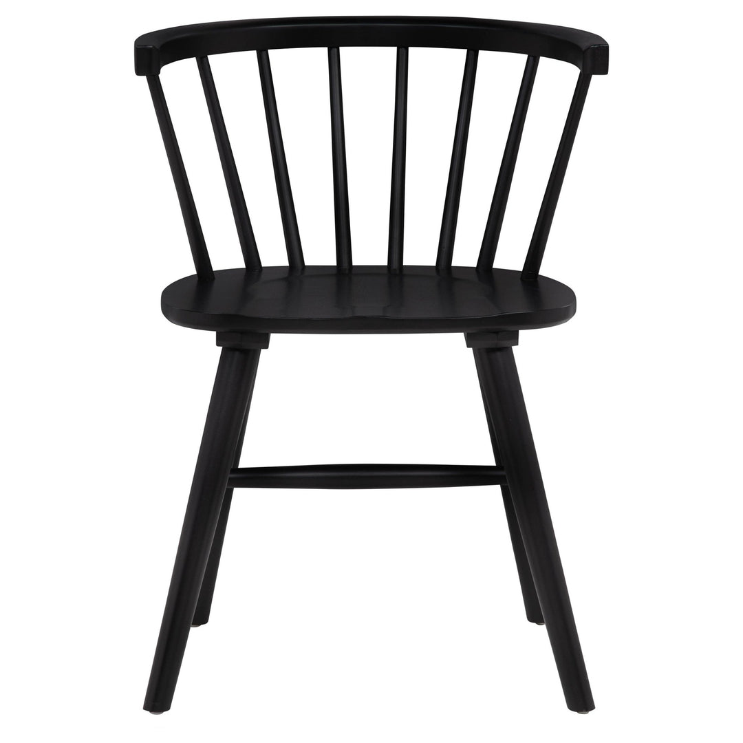 Jeffries Windsor Wood Dining Side Chair Black (Set of 2) - What&