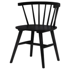 Jeffries Windsor Wood Dining Side Chair Black (Set of 2) - What&