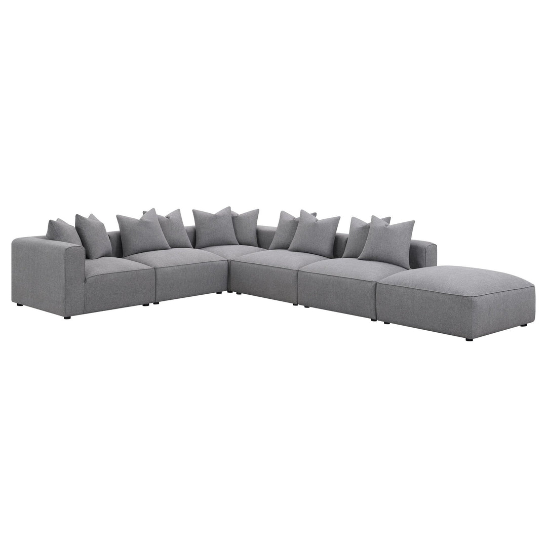 Jennifer 6-piece Upholstered Modular Sectional Grey - What&