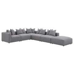 Jennifer 6-piece Upholstered Modular Sectional Grey - What&