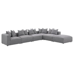 Jennifer 6-piece Upholstered Modular Sectional Grey - What&