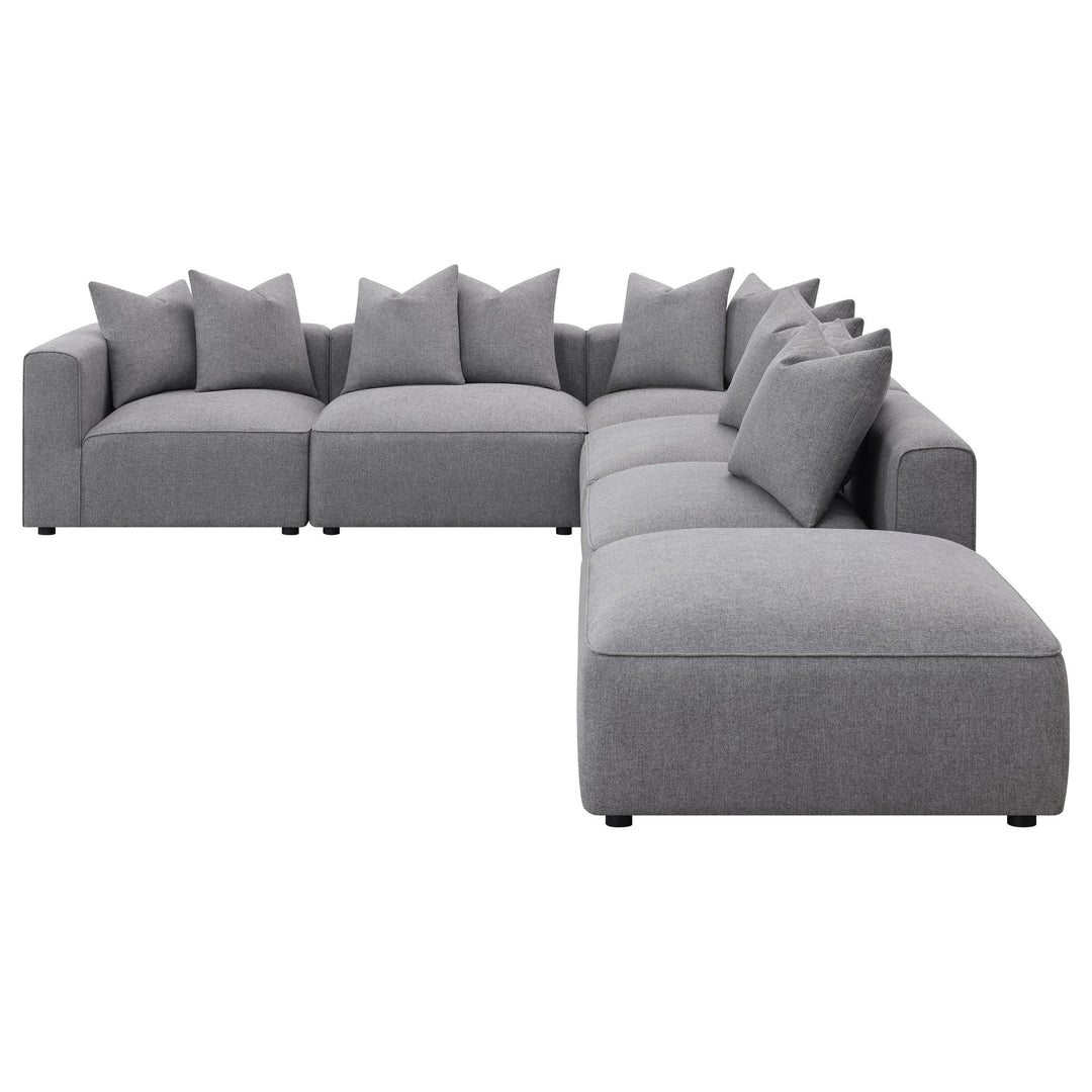 Jennifer 6-piece Upholstered Modular Sectional Grey - What&