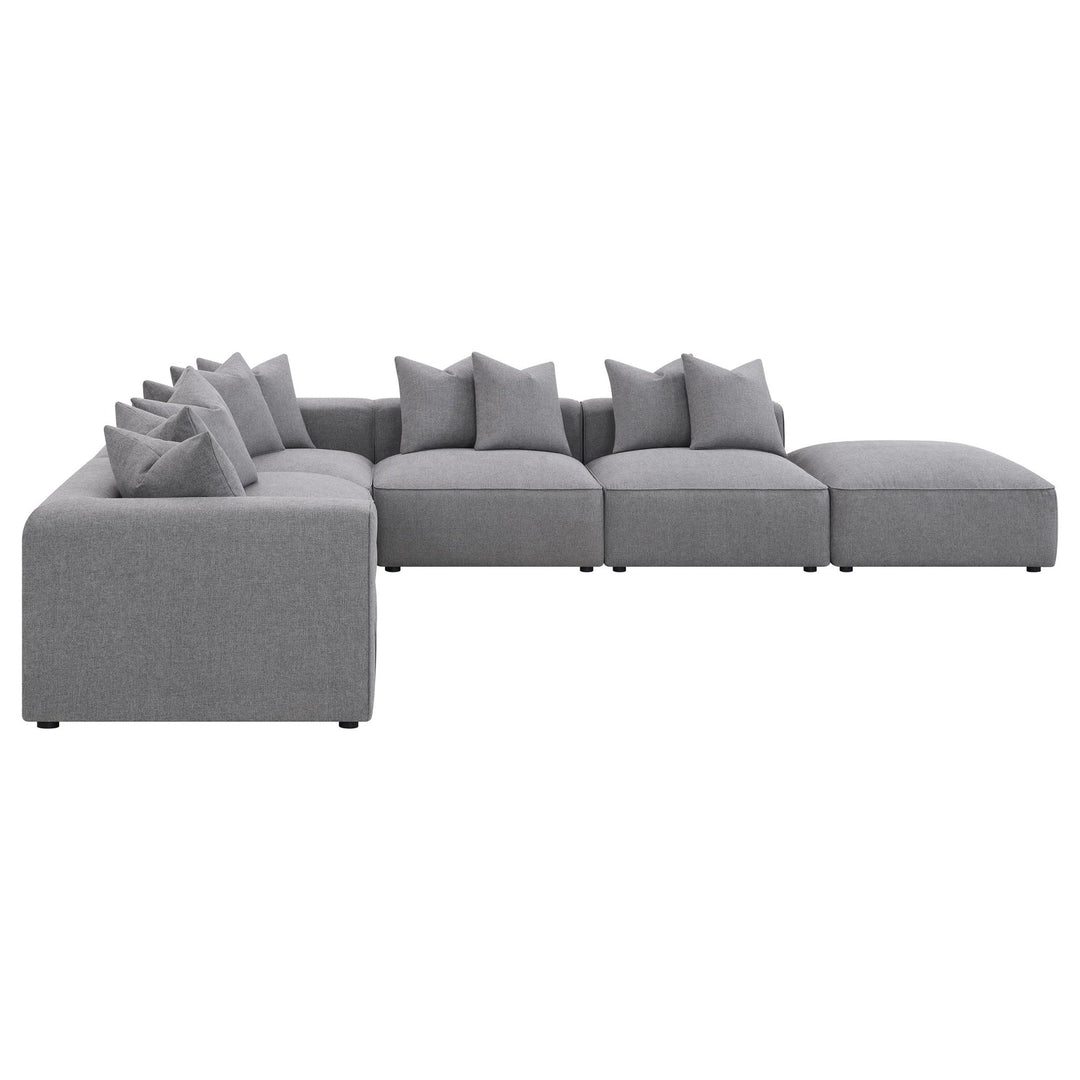 Jennifer 6-piece Upholstered Modular Sectional Grey - What&