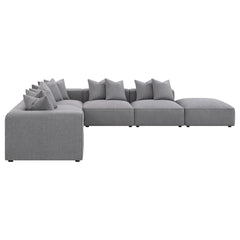 Jennifer 6-piece Upholstered Modular Sectional Grey - What&