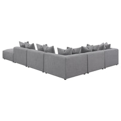 Jennifer 6-piece Upholstered Modular Sectional Grey - What&