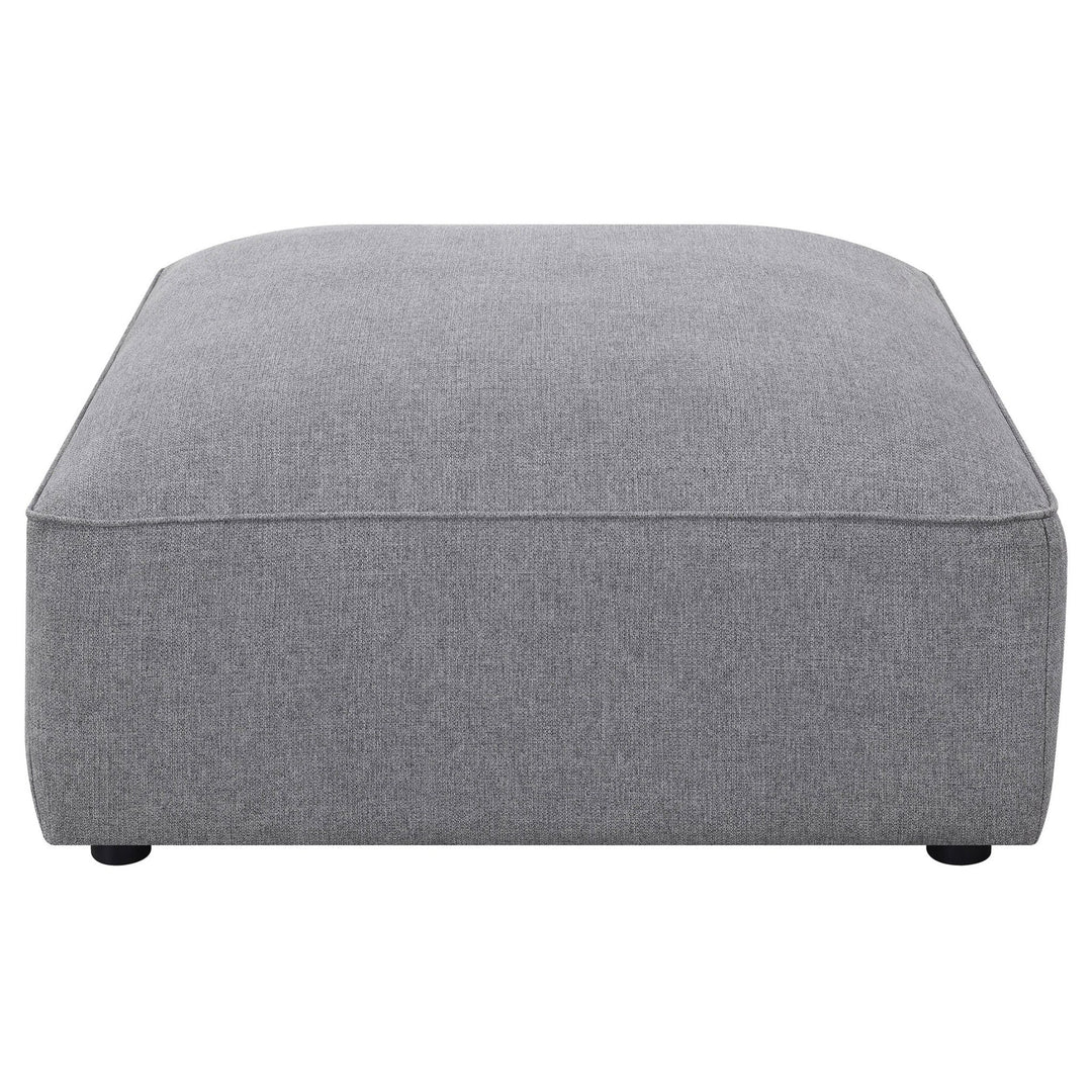 Jennifer Square Upholstered Ottoman Grey - What&