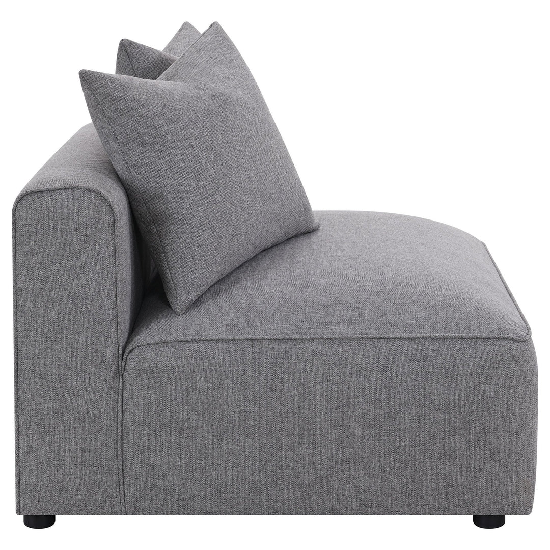 Jennifer Upholstered Armless Chair Grey - What&