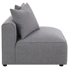 Jennifer Upholstered Armless Chair Grey - What&