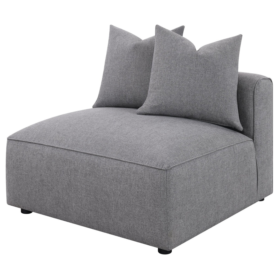 Jennifer Upholstered Armless Chair Grey - What&