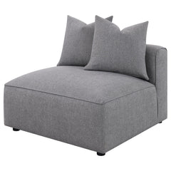 Jennifer Upholstered Armless Chair Grey - What&