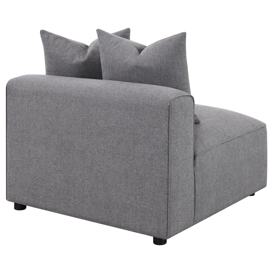 Jennifer Upholstered Armless Chair Grey - What&
