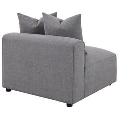 Jennifer Upholstered Armless Chair Grey - What&