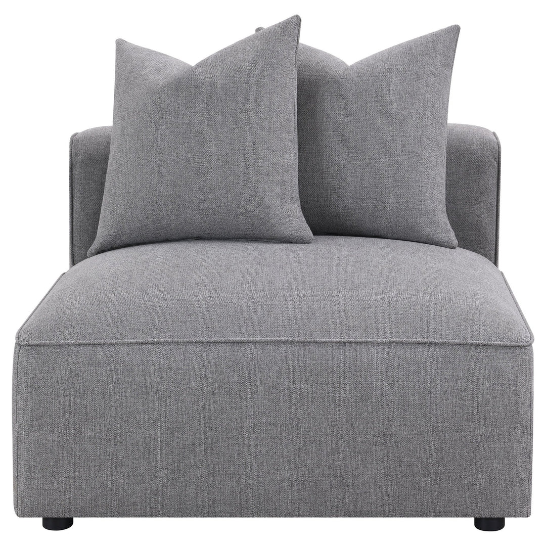 Jennifer Upholstered Armless Chair Grey - What&