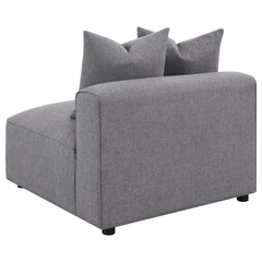 Jennifer Upholstered Armless Chair Grey - What&