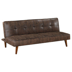Jenson Tufted Convertible Sofa Bed in Dark Coffee front studio view - Coaster - Whats New Furniture Portland OR