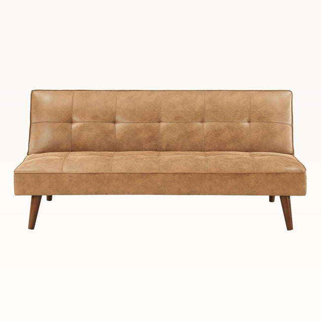 Jenson Tufted Convertible Sofa Bed - side angle - mid-century modern sleepers - Whats New Furniture Portland OR